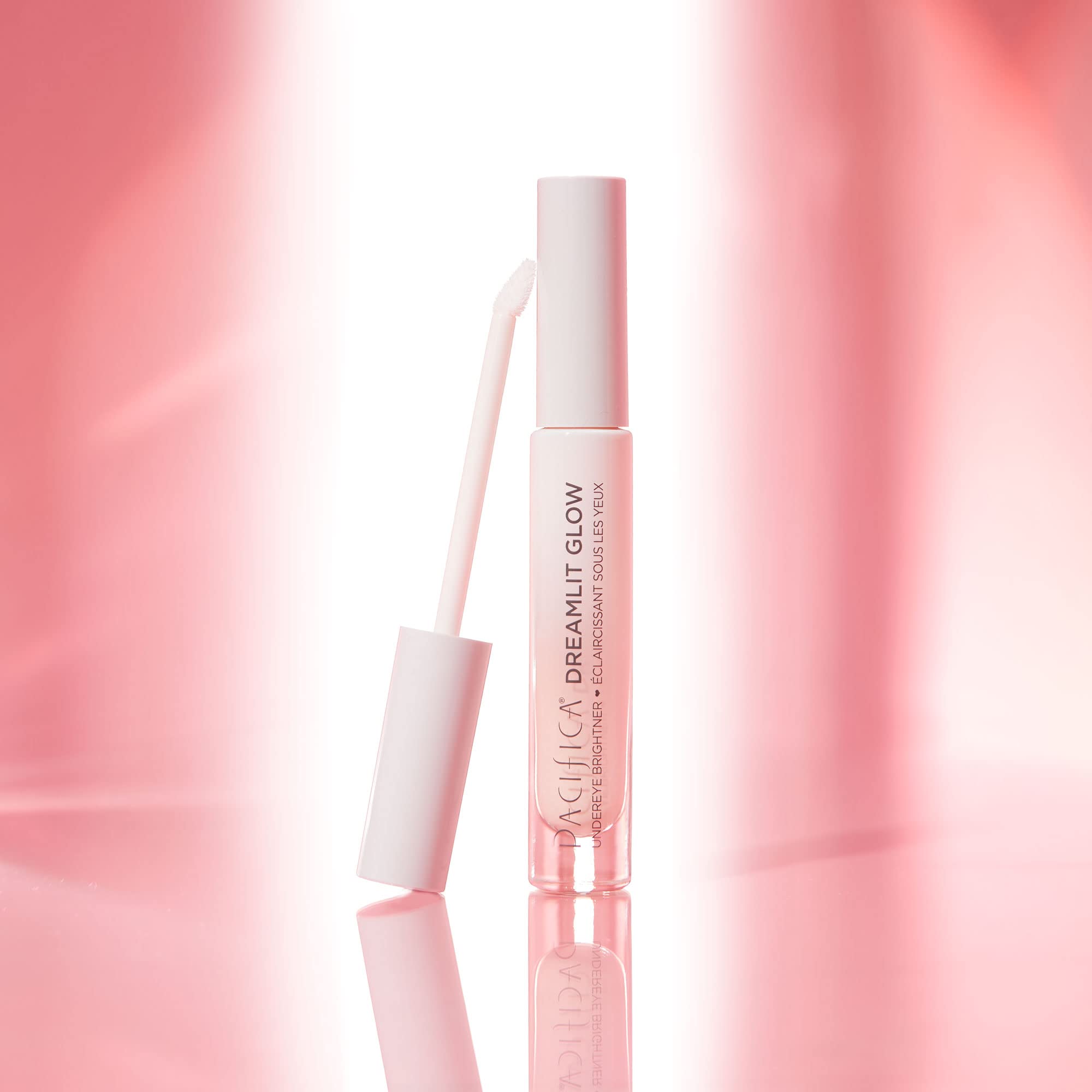 Pacifica DreamLit Glow puffiness-reduction under-eye area close-up.