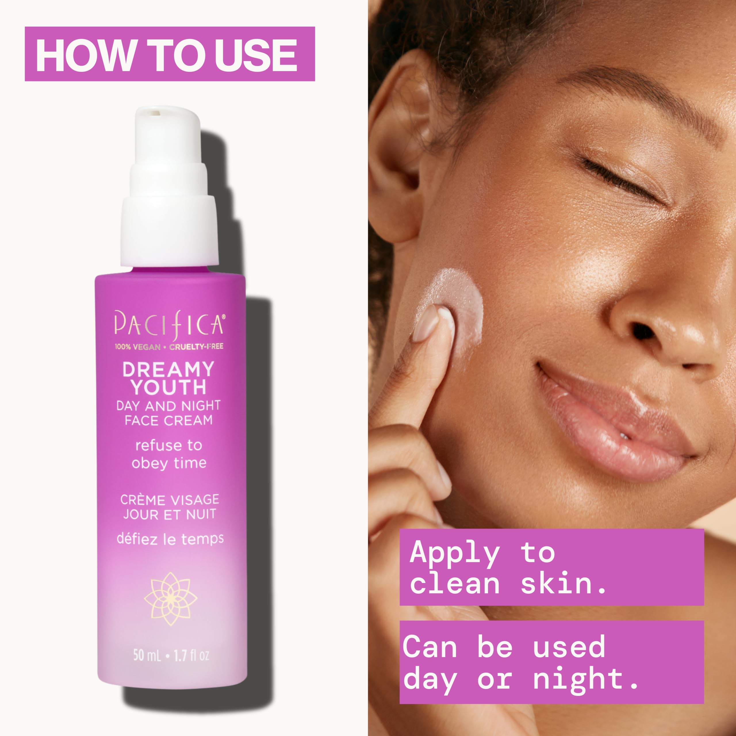 Pacifica Dreamy Youth Face Cream vegan and cruelty-free credentials.