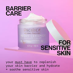 Pacifica Face Cream jar application demonstrates smooth texture for daily moisturization