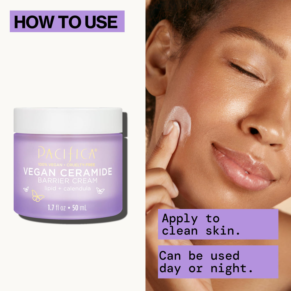 Pacifica Face Cream under-makeup wear demonstrates quick absorption