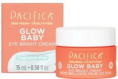 Pacifica Glow Baby Eye Cream under-eye application demonstrates instant brightness for dull circles