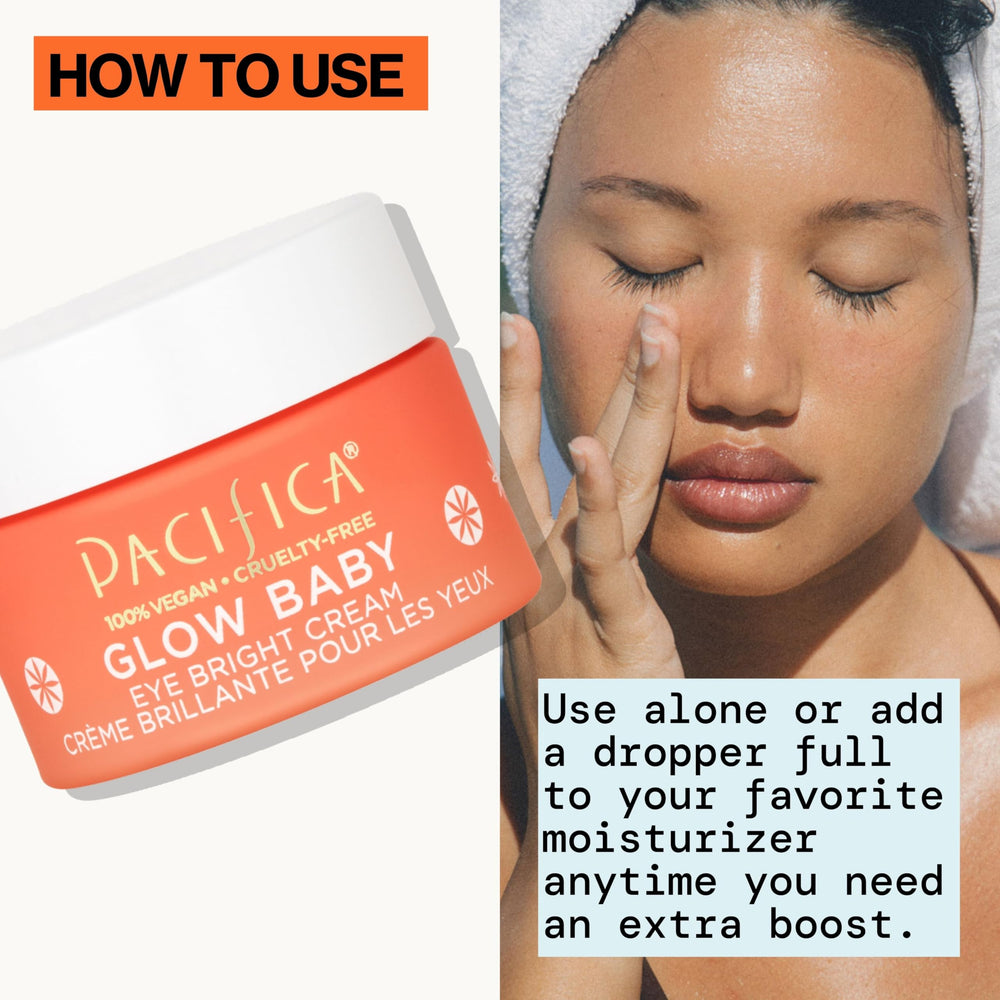 Pacifica Glow Baby Eye Cream under-eye area looks smoother for makeup-ready texture