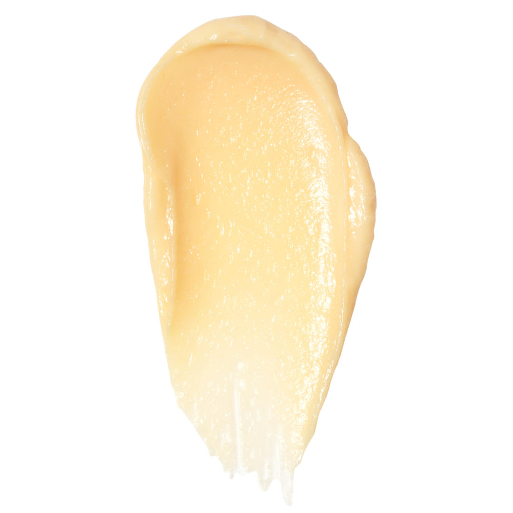 Pacifica Glow Baby Scrub spoonful shows microbead-free formula for gentler cleansing.