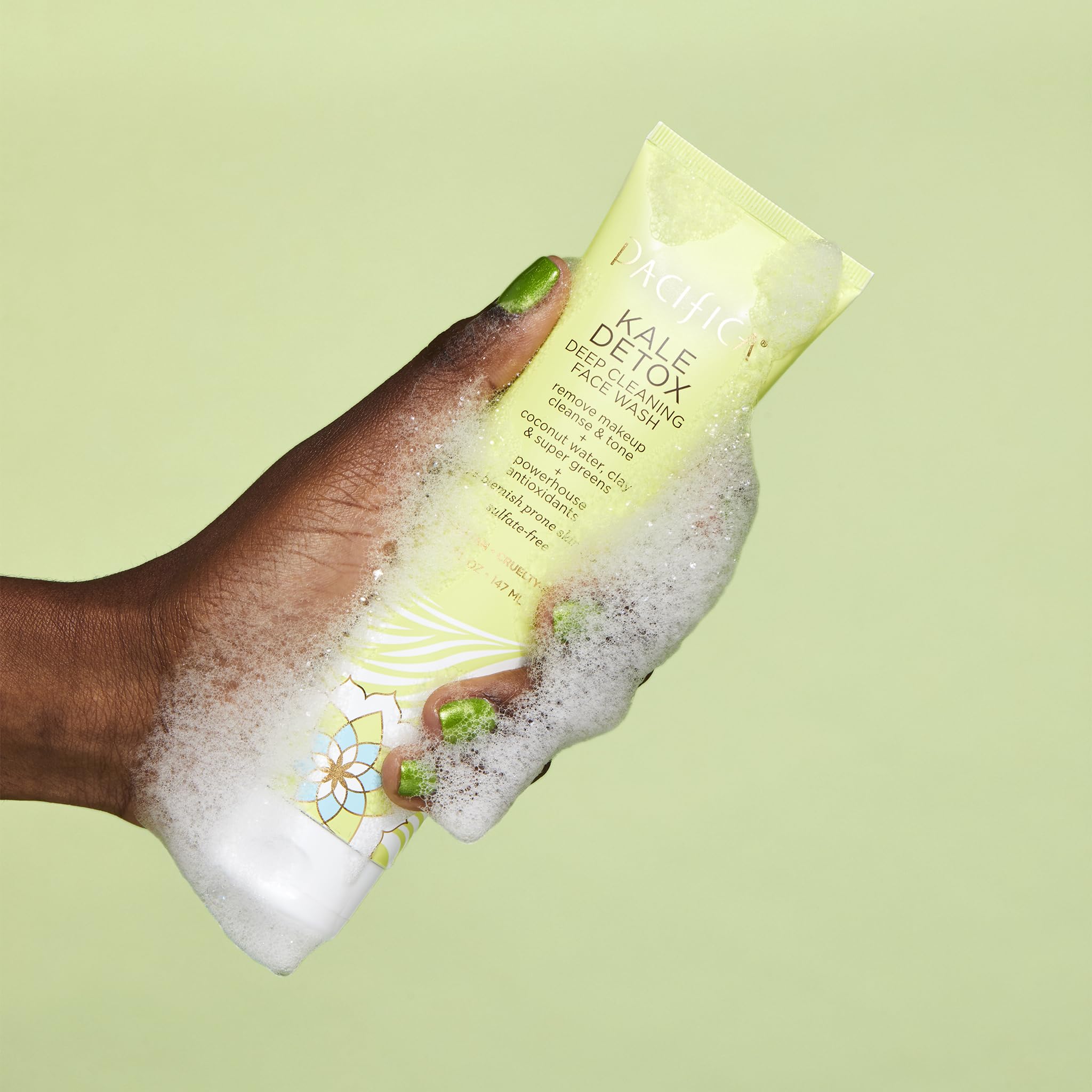 pacifica kale smoothie refining lotion bottle absorbs quickly for a matte, balanced finish.