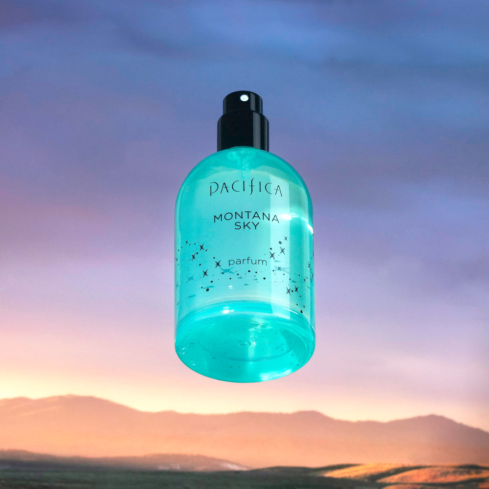 Pacifica Montana Sky sage note highlights herbal lift suitable for focused daytime routines.