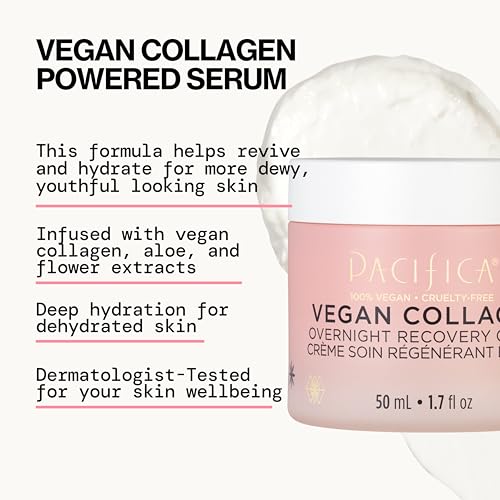 Pacifica night cream being applied on cheek hints at overnight rejuvenation