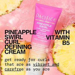 Pacifica Pineapple Swirl tube shows lightweight formula for defined curls.