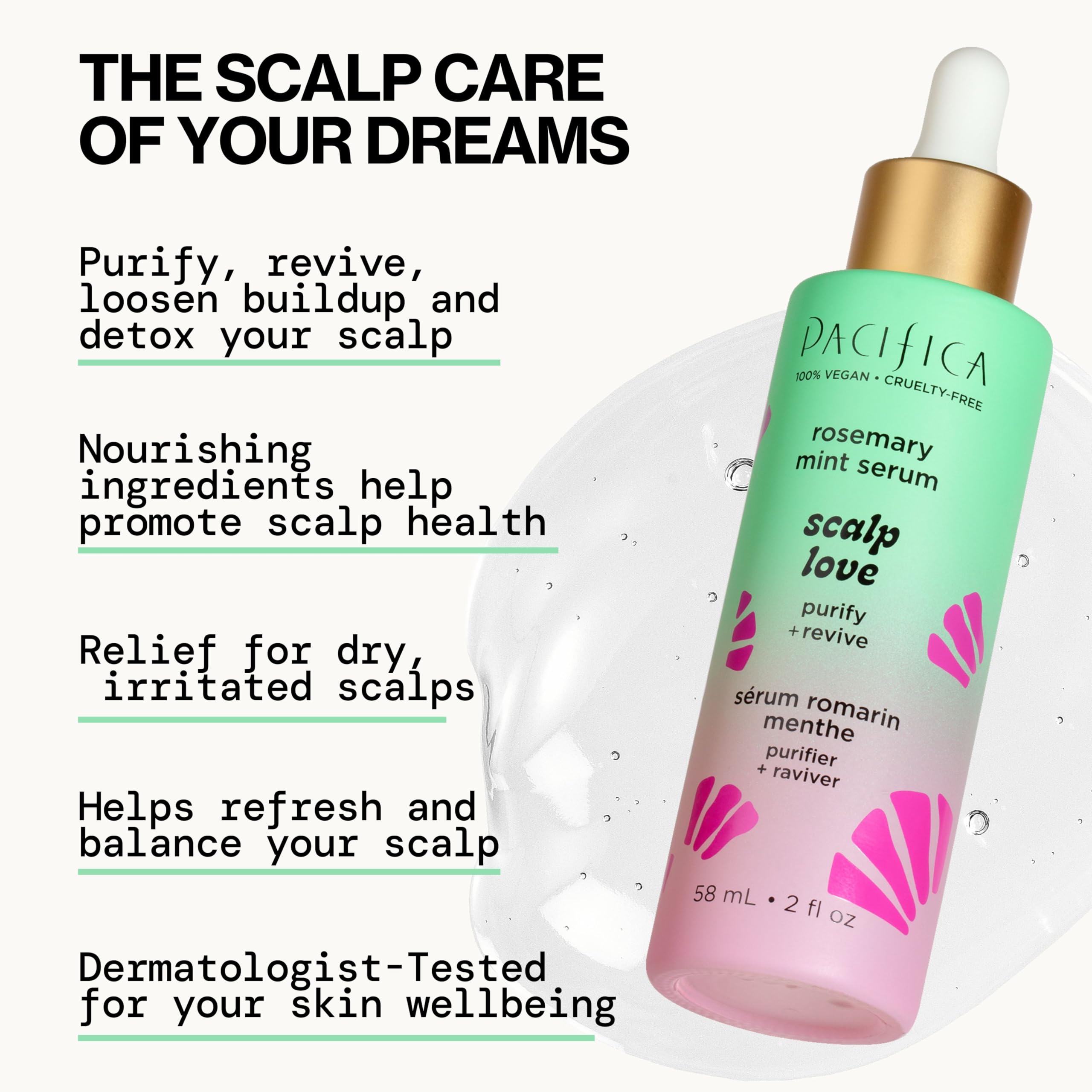 Pacifica rosemary detox scrub bottle illustrates exfoliation to loosen daily buildup.
