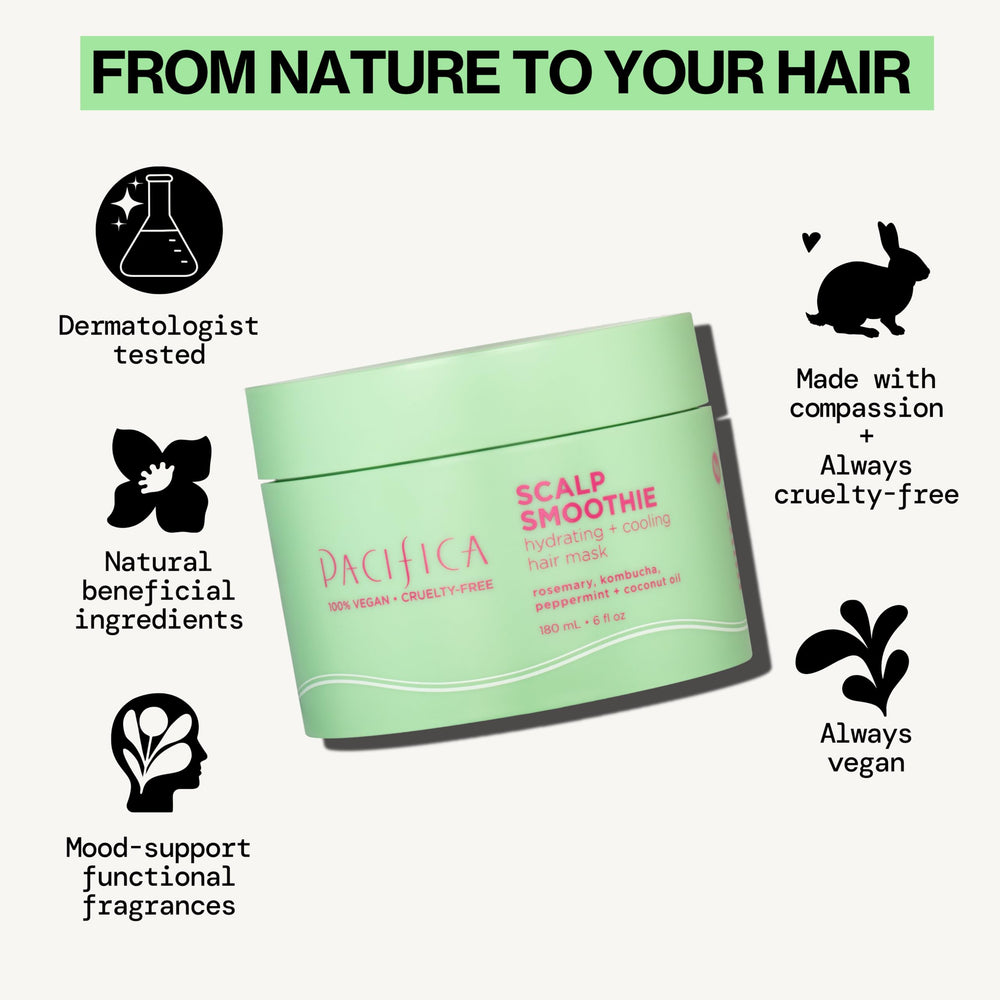Pacifica Scalp Smoothie applying on scalp for soothing relief