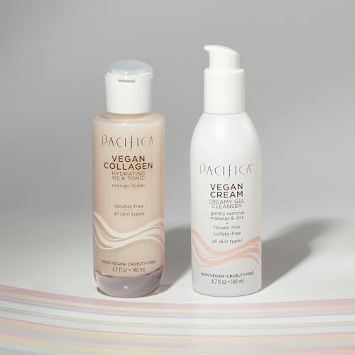 Pacifica Vegan Collagen Cleanser foam-application demonstrates easy one-step cleanse.