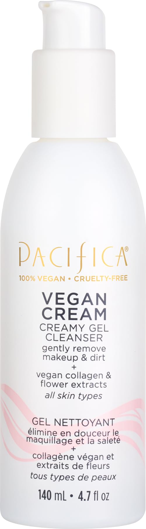 Pacifica Vegan Collagen Cleanser foam-lather for gentle makeup removal.