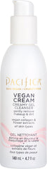 Pacifica Vegan Collagen Cleanser foam-lather for gentle makeup removal.
