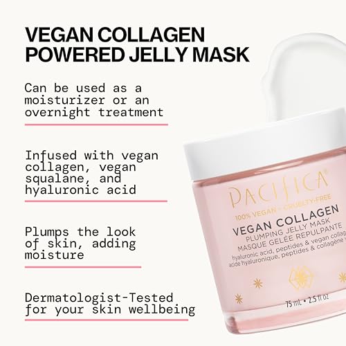 Pacifica Jelly Mask applied on skin for overnight plumping and glow