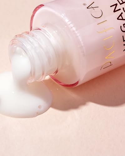 Hands applying Pacifica serum; quick-absorption supports a smoother base