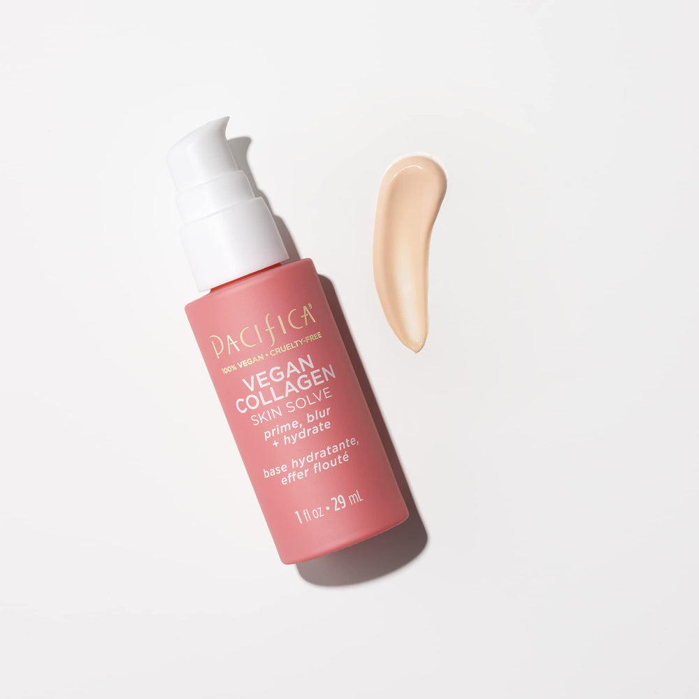 Pacifica Vegan Collagen Skin Solve Primer pores-balance keeps skin refined.