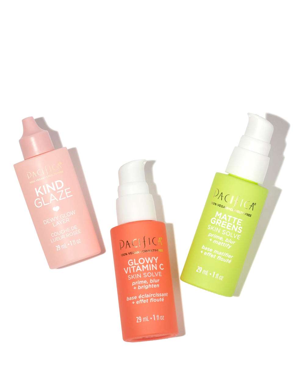 Pacifica Vegan Collagen Skin Solve Primer recyclable bottle supports eco-friendly routine.
