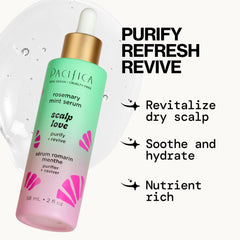Pacifica witch hazel ingredients highlight gentle clarifying properties for scalp care.