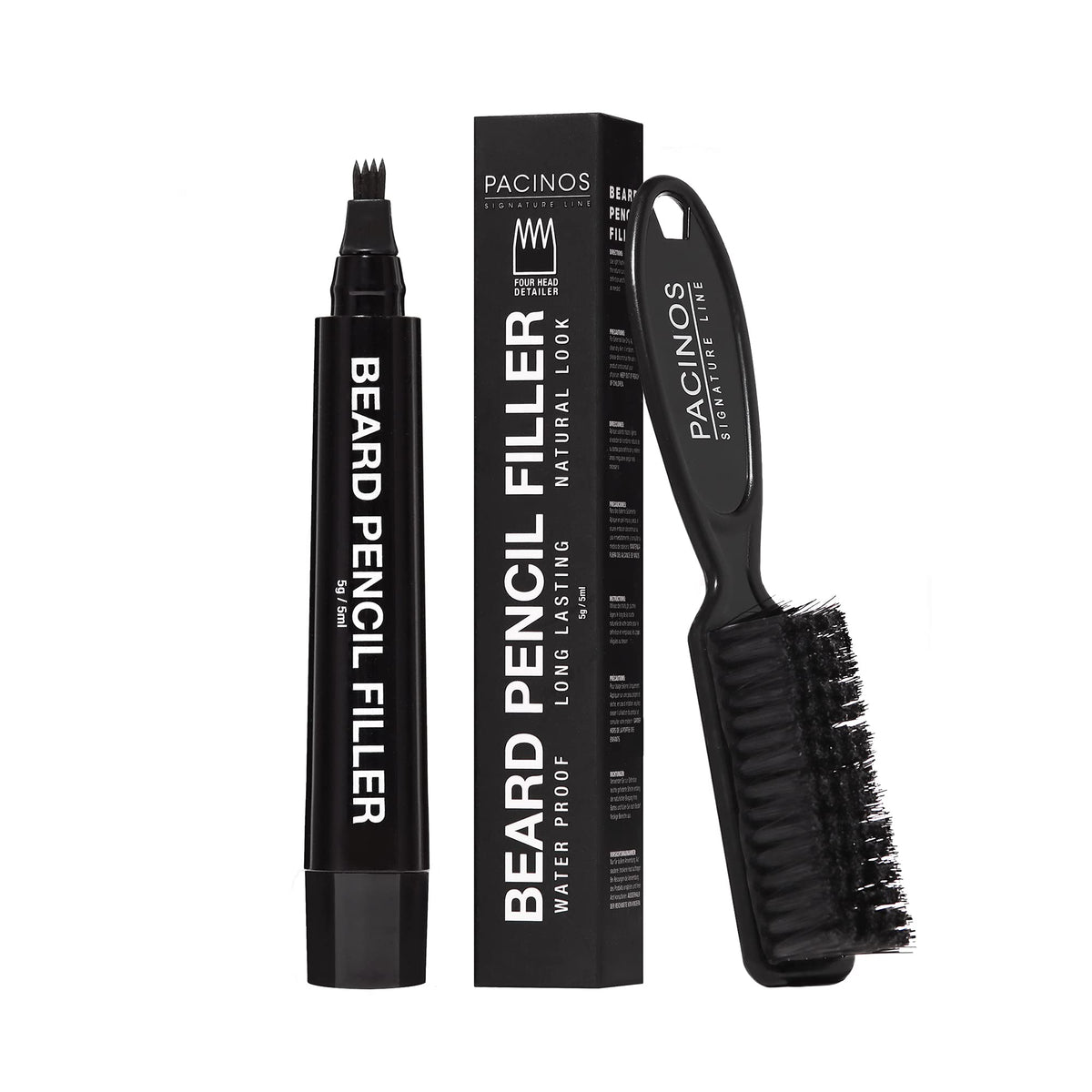 Pacinos Beard Pencil Filler packaging ready for on-the-go touch-ups
