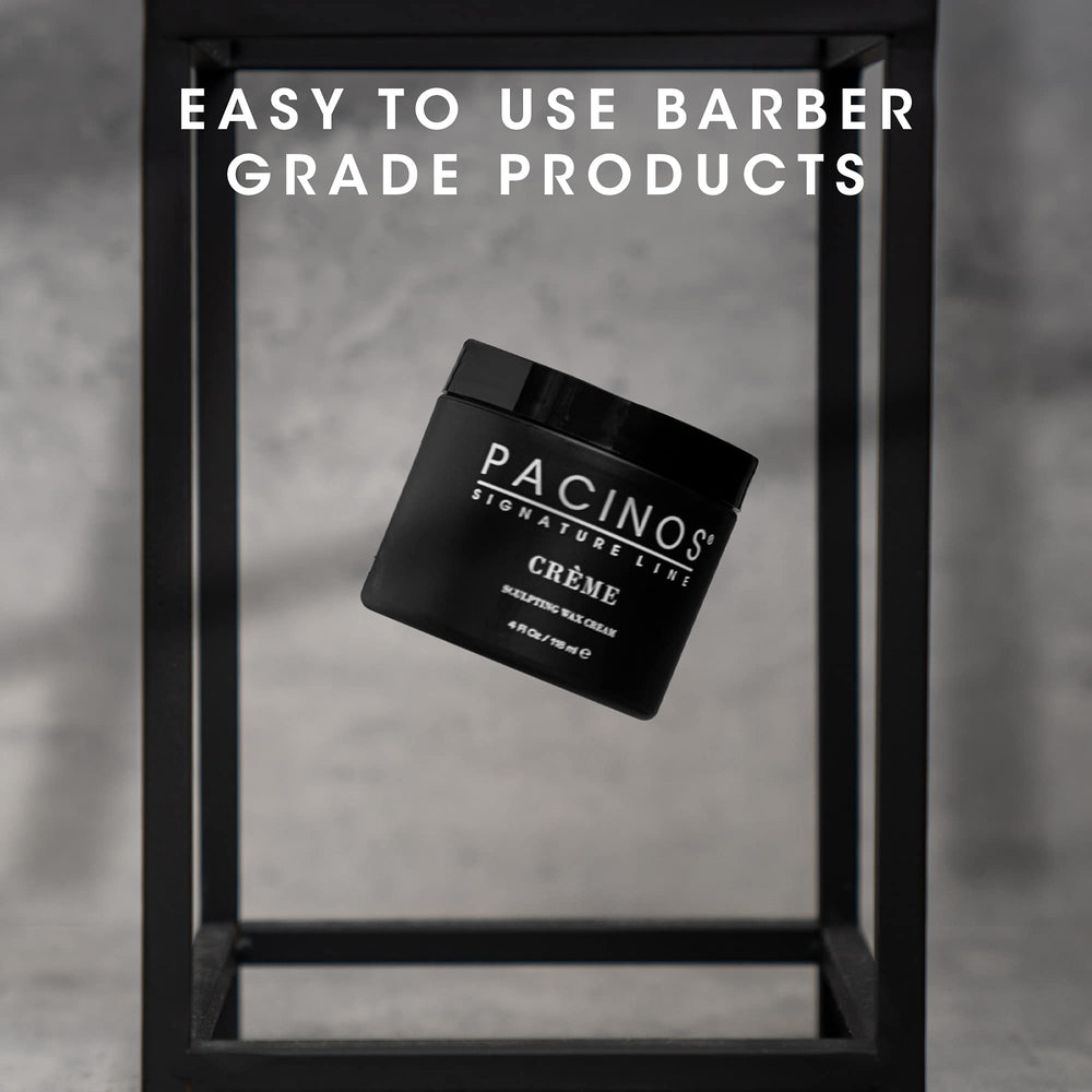Pacinos Creme Wax Cream blow-dried piecey style adds texture and lift.