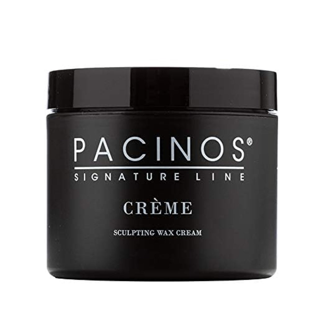 Pacinos Creme Hair Sculpting Wax Cream packaged shows easy washout and everyday style