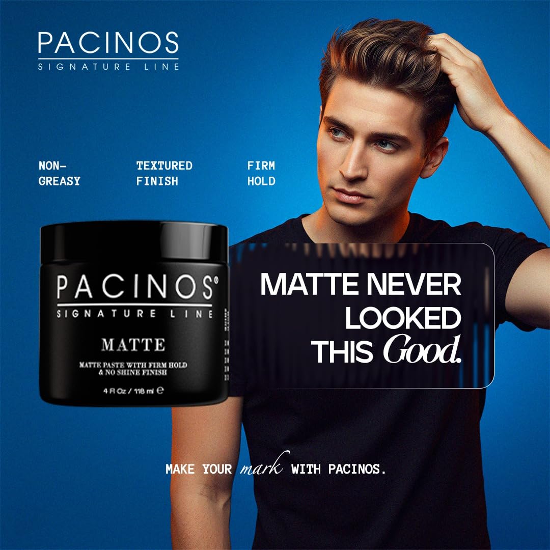 Pacinos DRYFI on dry hair delivering flexible medium hold.