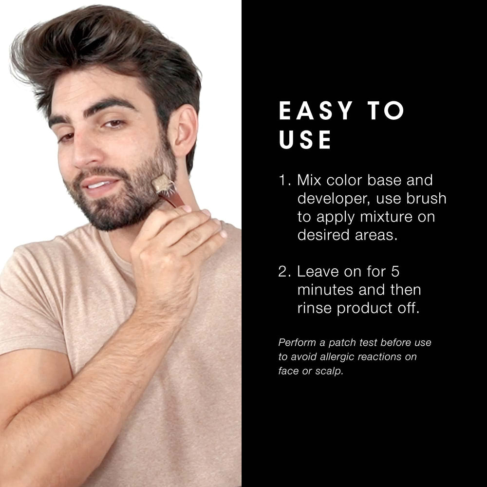 Pacinos beard application brush for precise beard coverage