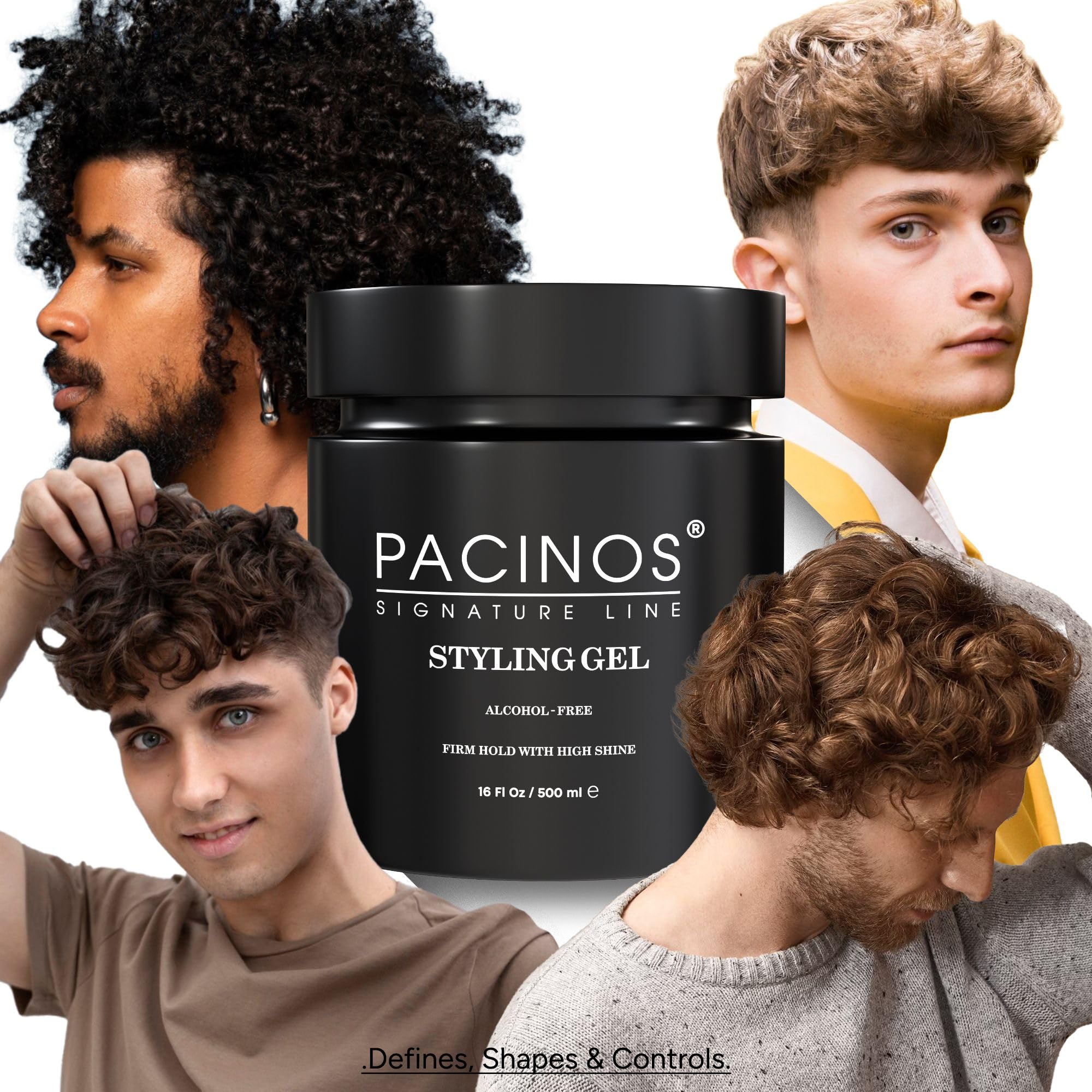 Pacinos hair gel applying to dry hair for quick styling.
