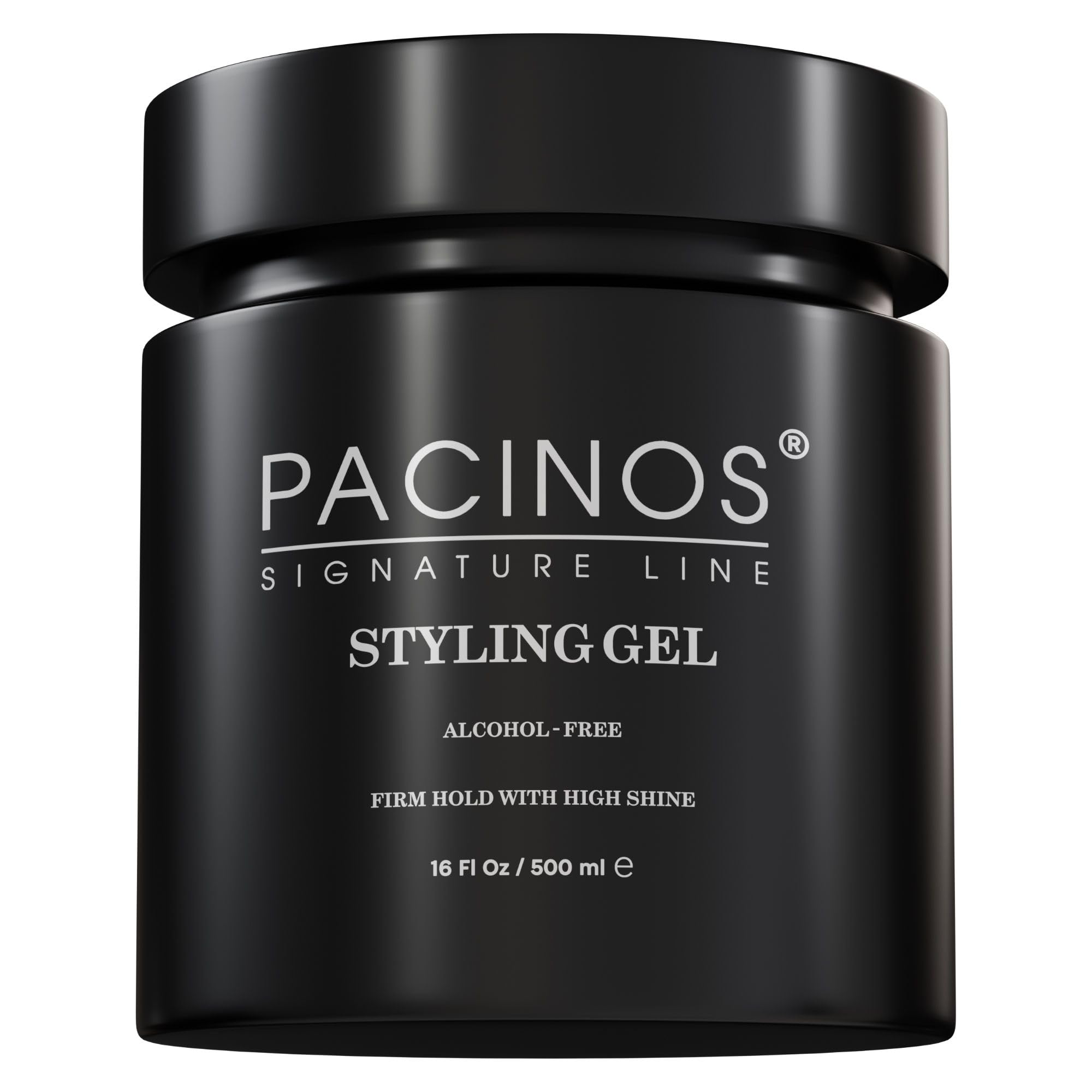 Pacinos hair gel strong hold with day-long staying power.