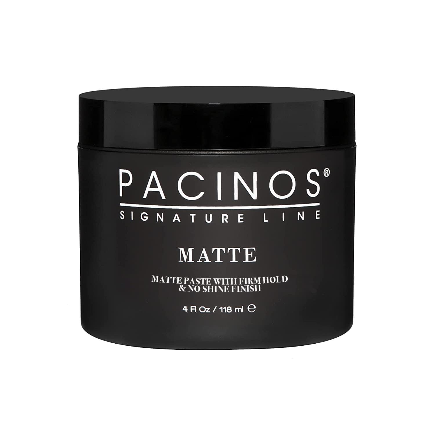 Pacinos Matte Hair Paste packaging on a clean surface showing matte finish and easy handling