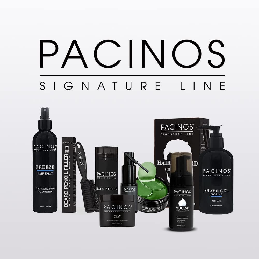Pacinos packaging box highlights professional quality curl styling