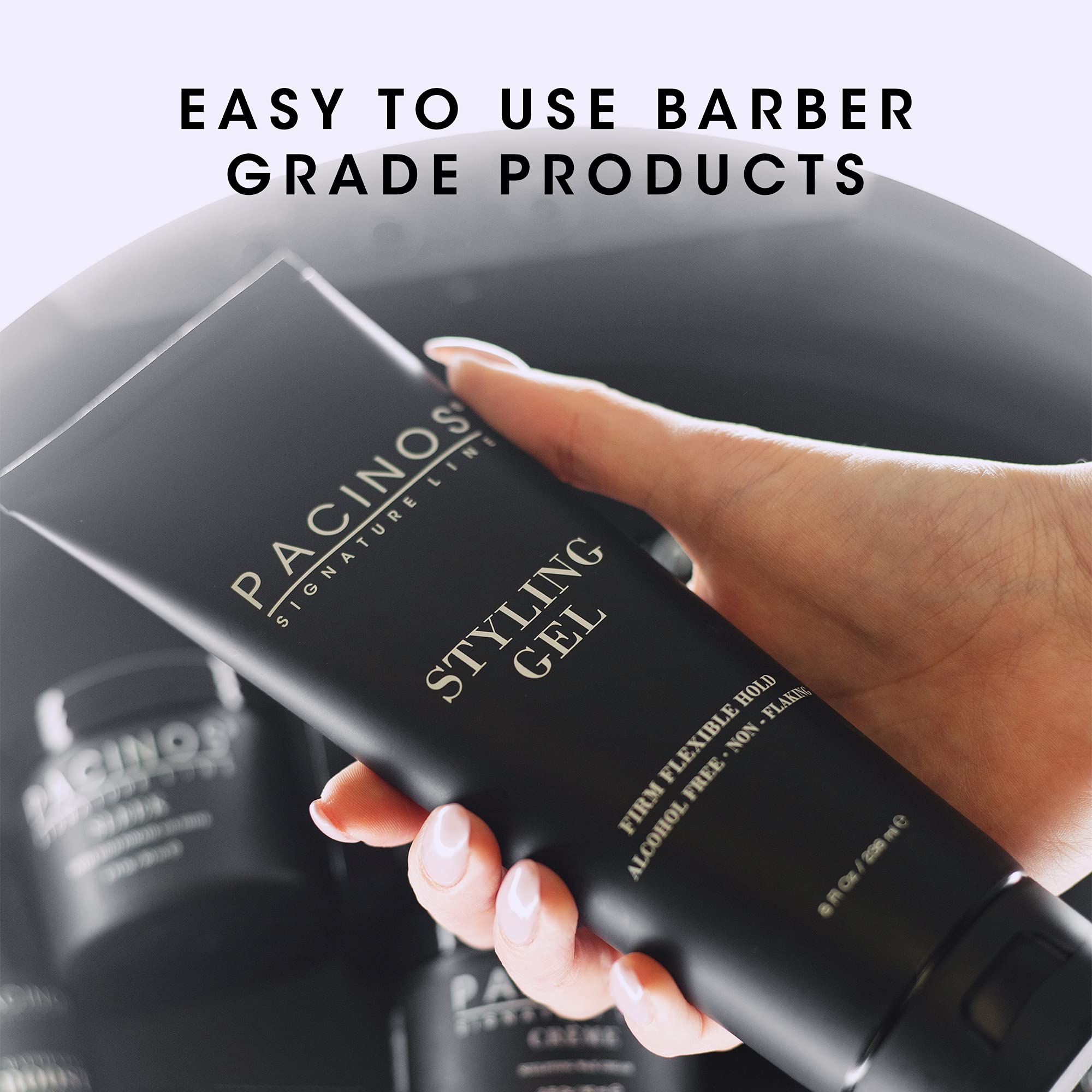 Pacinos Styling Gel offers salon-quality performance at home.