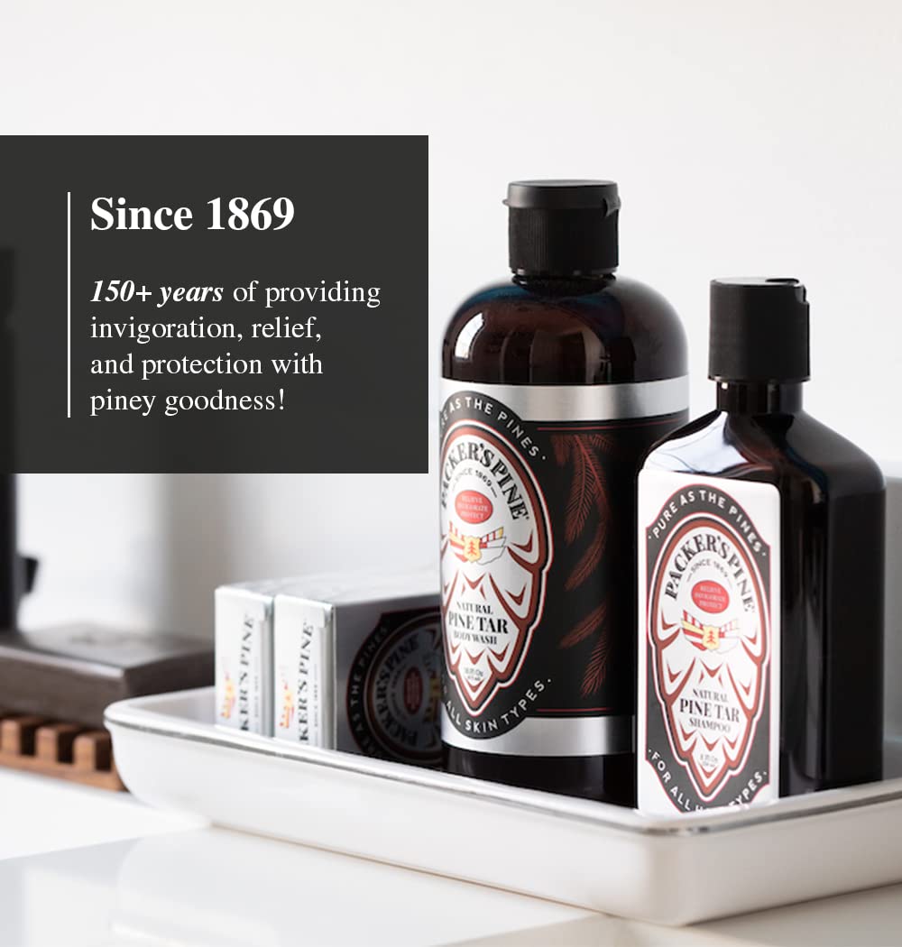 Packer's Pine Tar adventure-ready hair after use in rugged outdoor settings