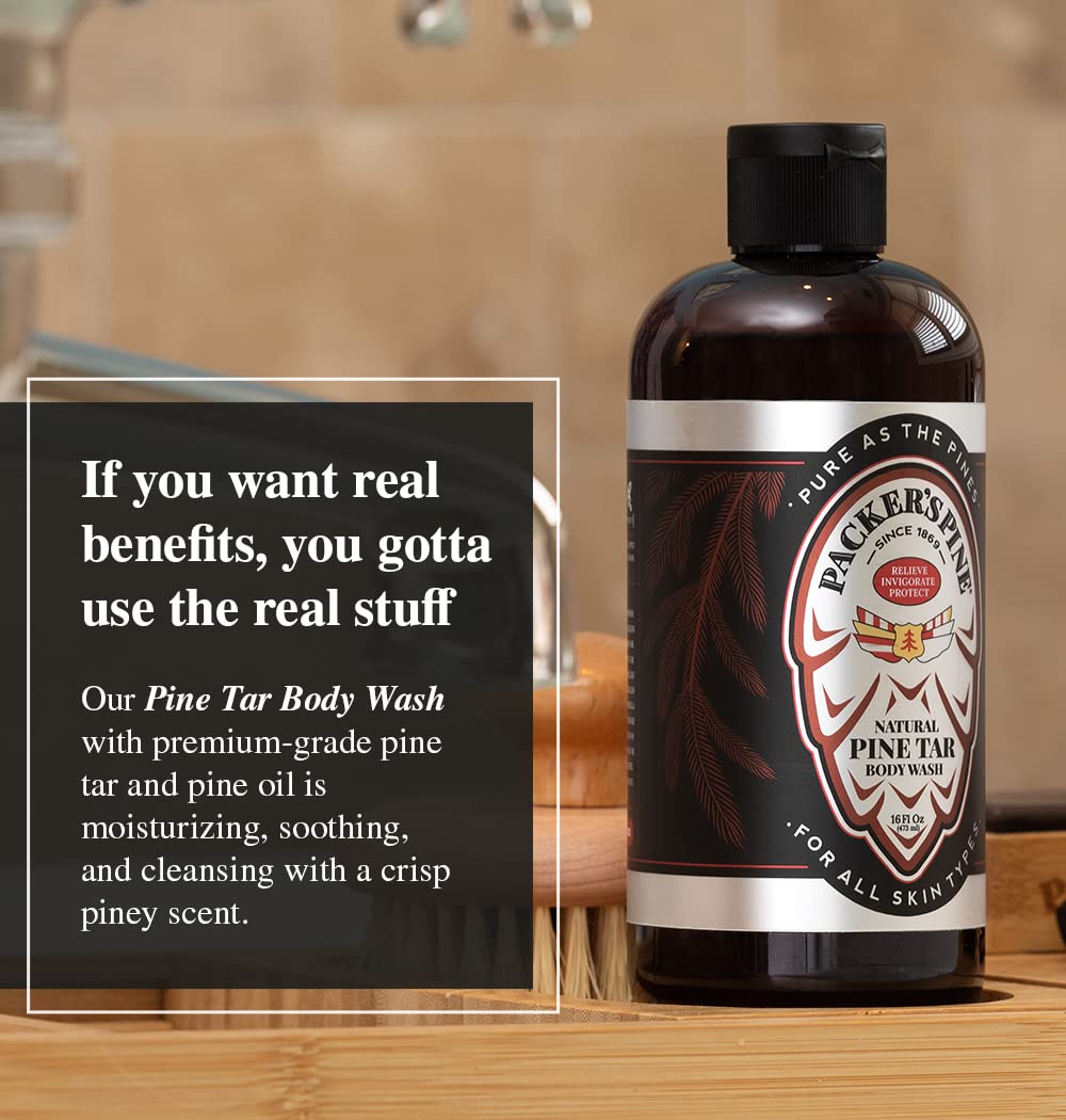 Pouring the pine tar wash reveals a rich forest-inspired aroma