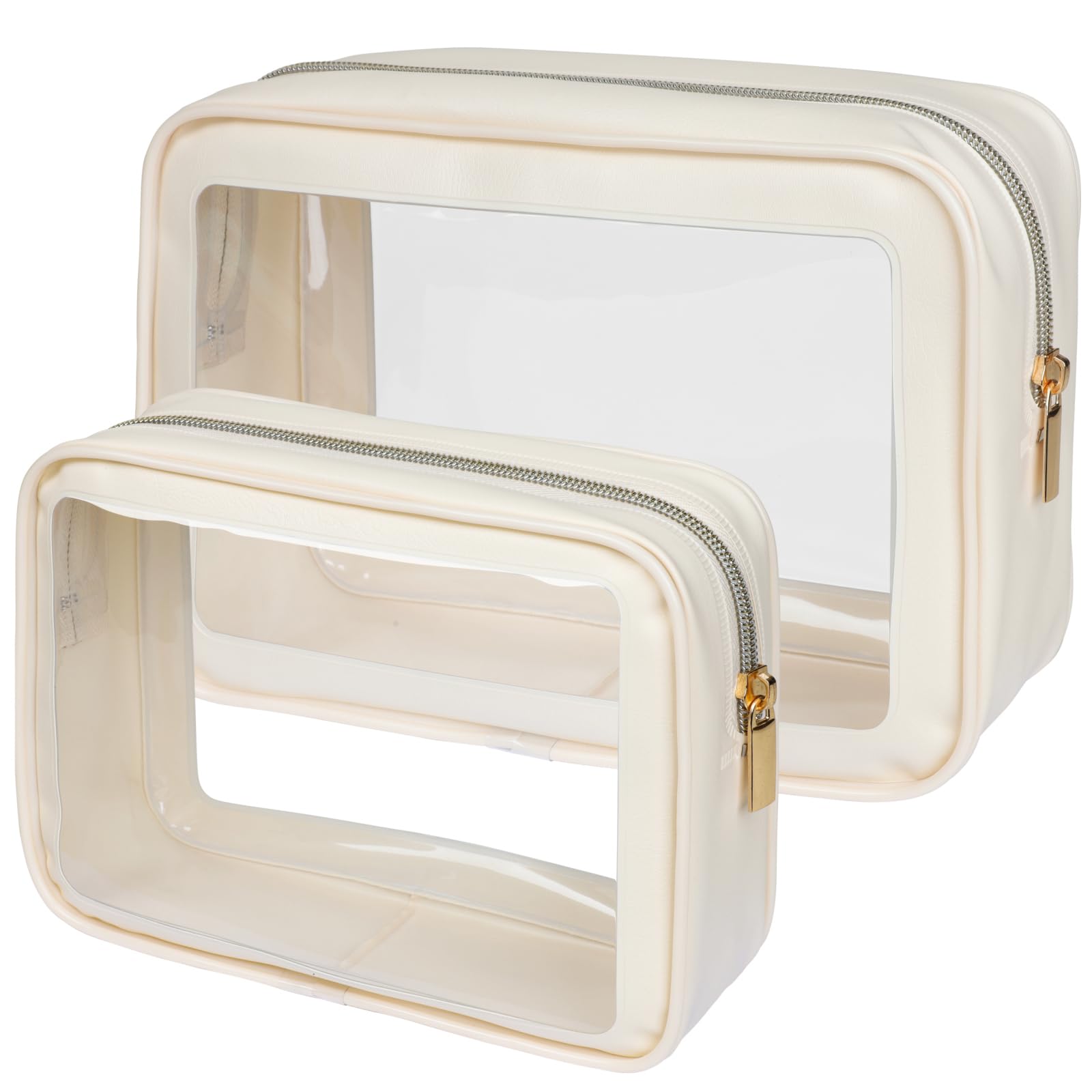 Packism bolsa maquillaje transparente tamaño grande, ideal para organización en cabina