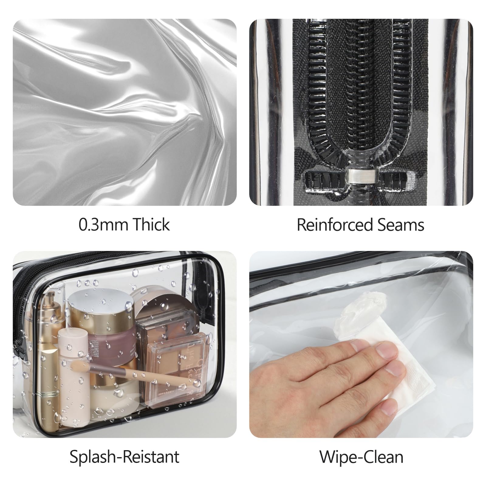 Packism clear bag aids airport security checks with visible contents.