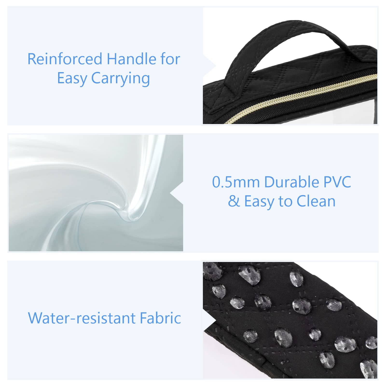 PACKISM clear bag with 180-degree opening for easy access