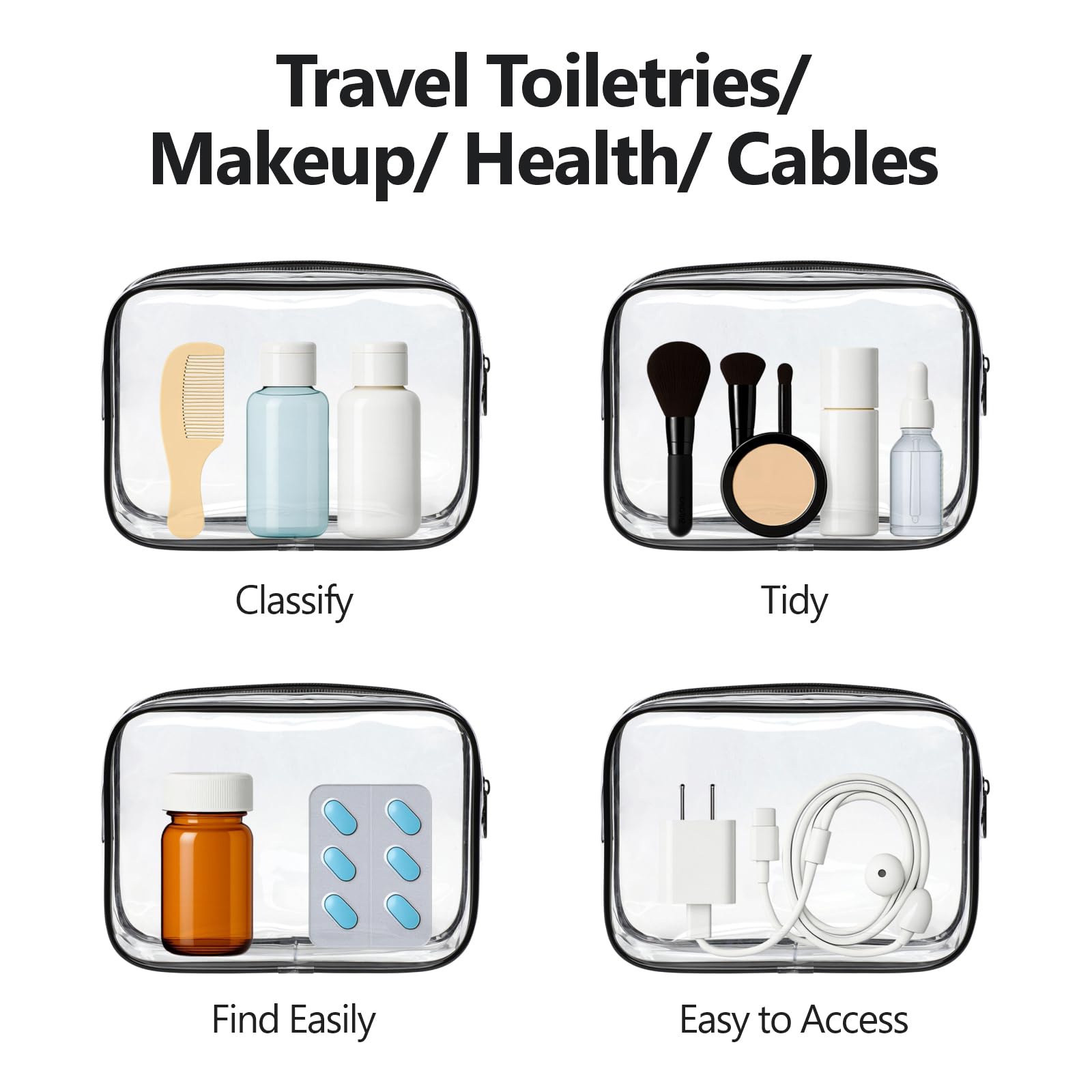 Packism smooth zipper with extra-wide opening for fast access during travel.