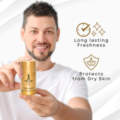 Paco Rabanne 1 Million deodorant stick close-up showing smooth texture for glide.