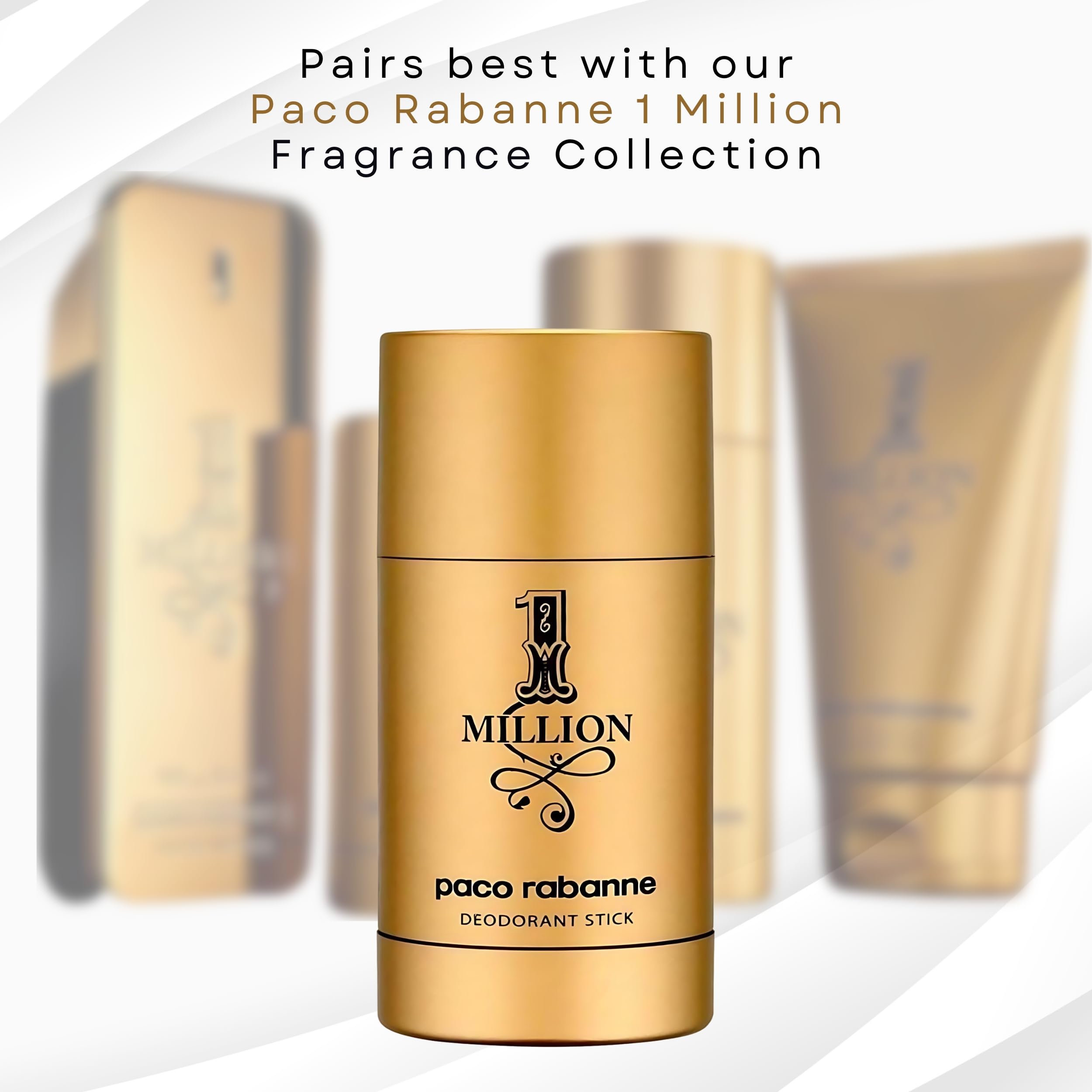 Paco Rabanne 1 Million deodorant stick with travel case for on-the-go use.
