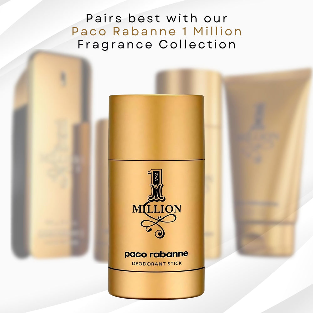 Paco Rabanne 1 Million deodorant stick with travel case for on-the-go use.