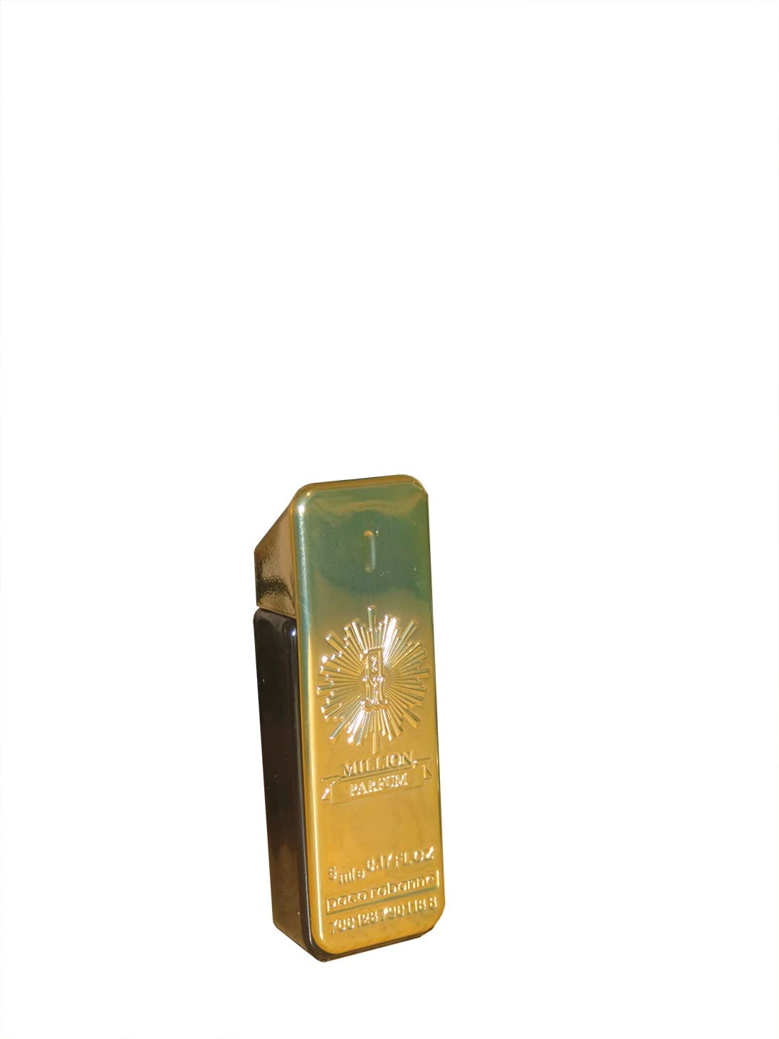 Paco Rabanne 1 Million Parfum Mini Splash label detail emphasizes authentic branding and luxury appeal