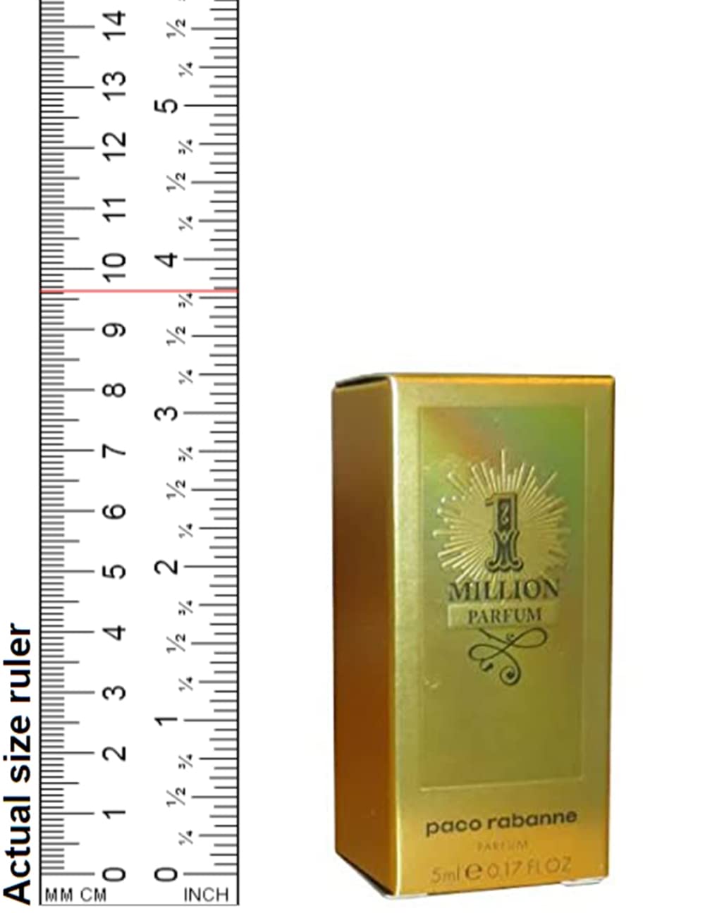 Paco Rabanne 1 Million Parfum Mini Splash packaging showcases compact travel size for on-the-go confidence