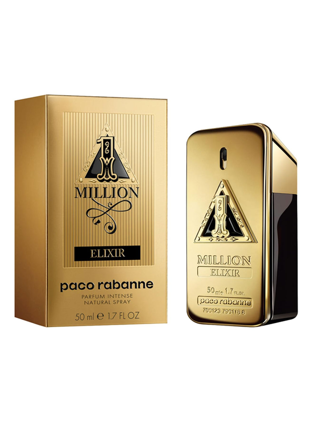 Paco Rabanne 1 Million Elixir Intense bottle back view with premium design.