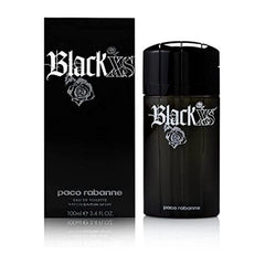 Paco Rabanne Black XS tall bottle front view with bold spicy-woody notes.