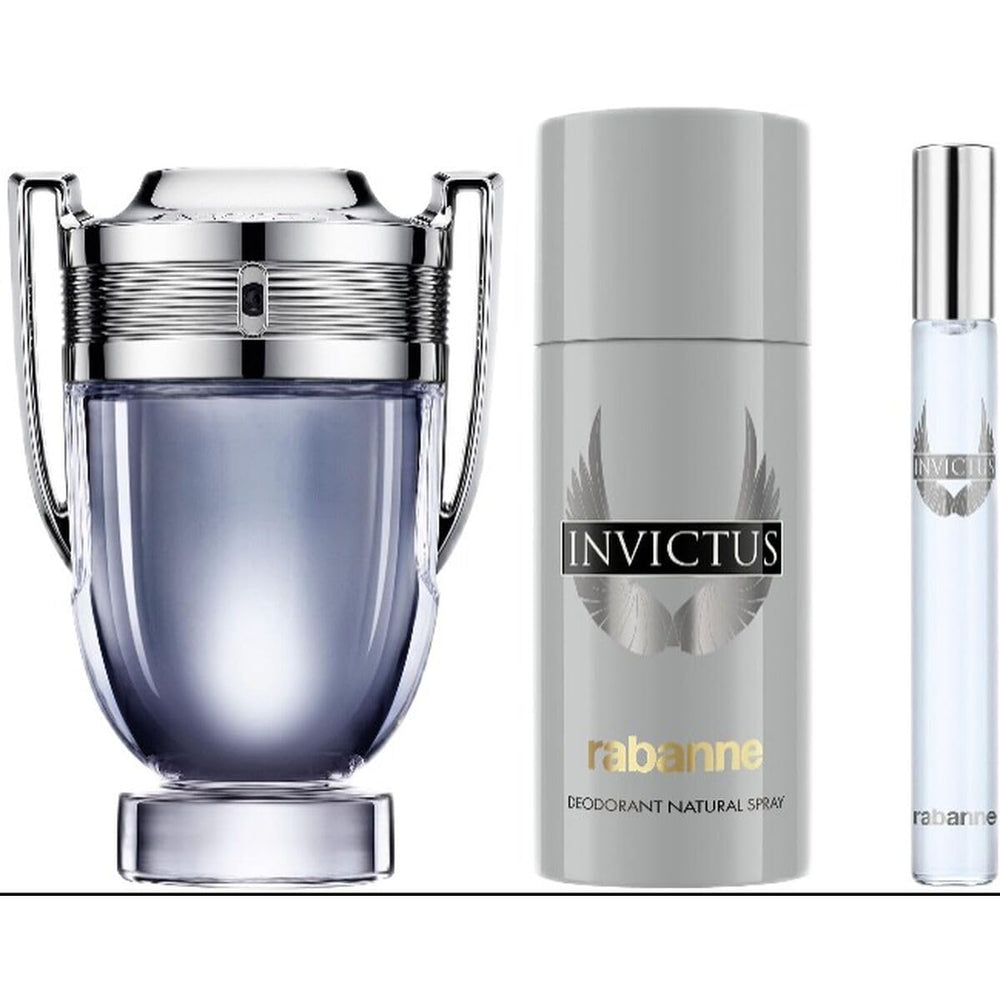 Paco Rabanne Invictus gift set travel spray for on-the-go freshness