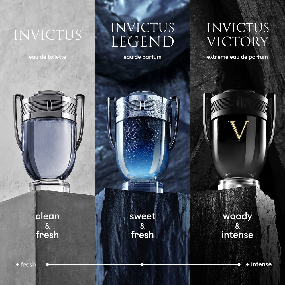 Paco Rabanne Invictus Victory bottle on desk exudes sophistication