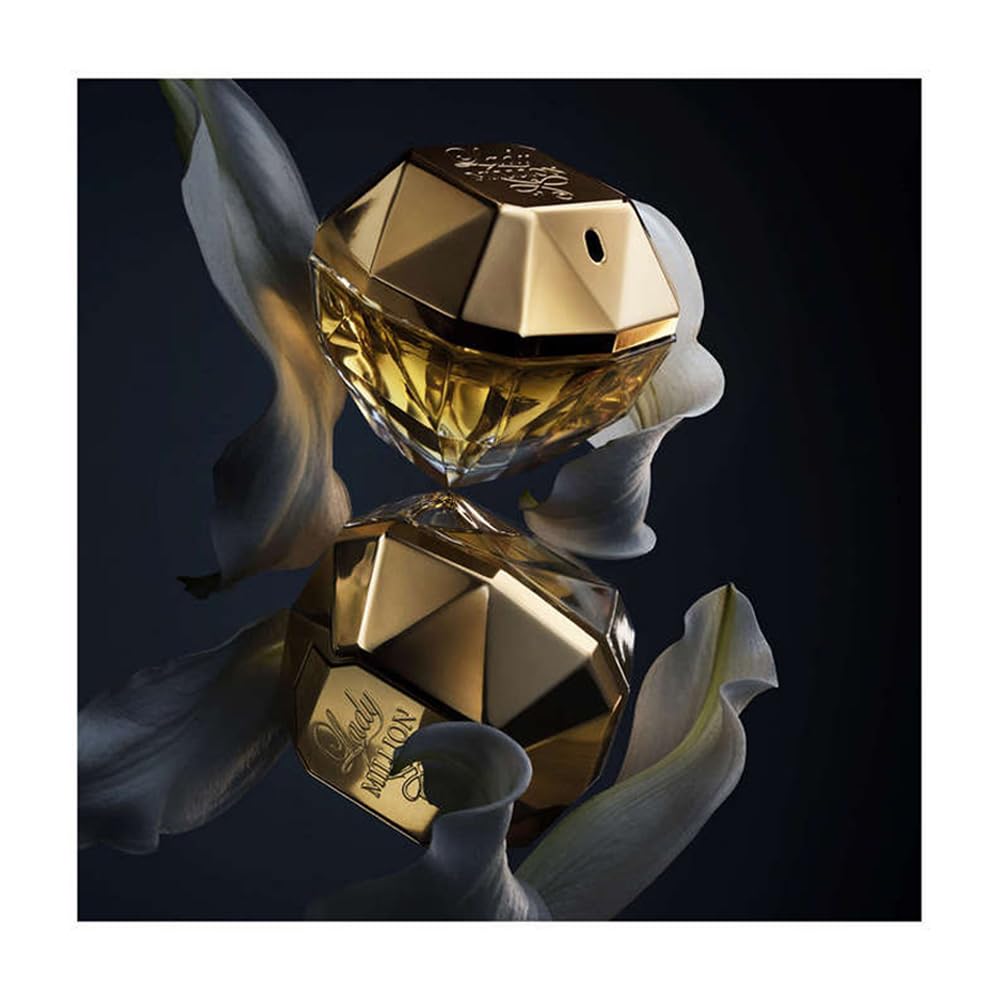 Paco Rabanne Lady Million spray-mist—easy application for day-to-night transitions.
