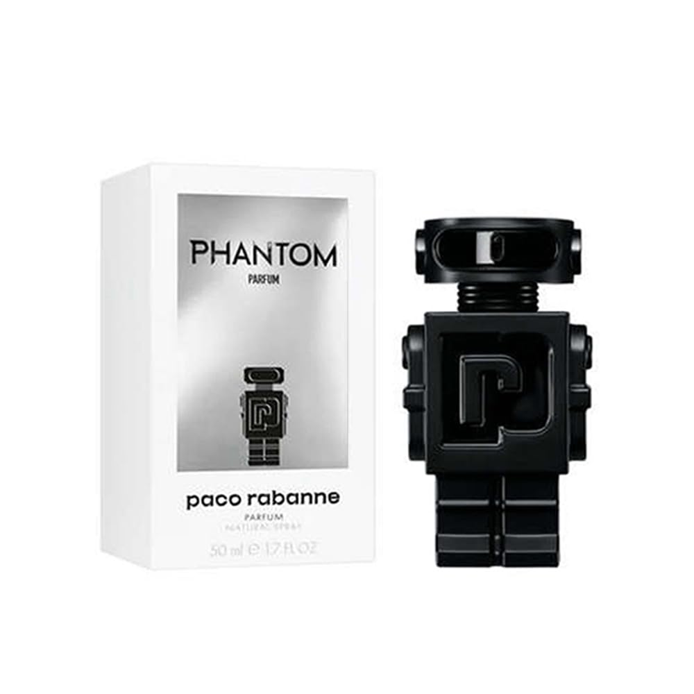 Paco Rabanne Phantom Parfum spray front view highlights its long-lasting aroma