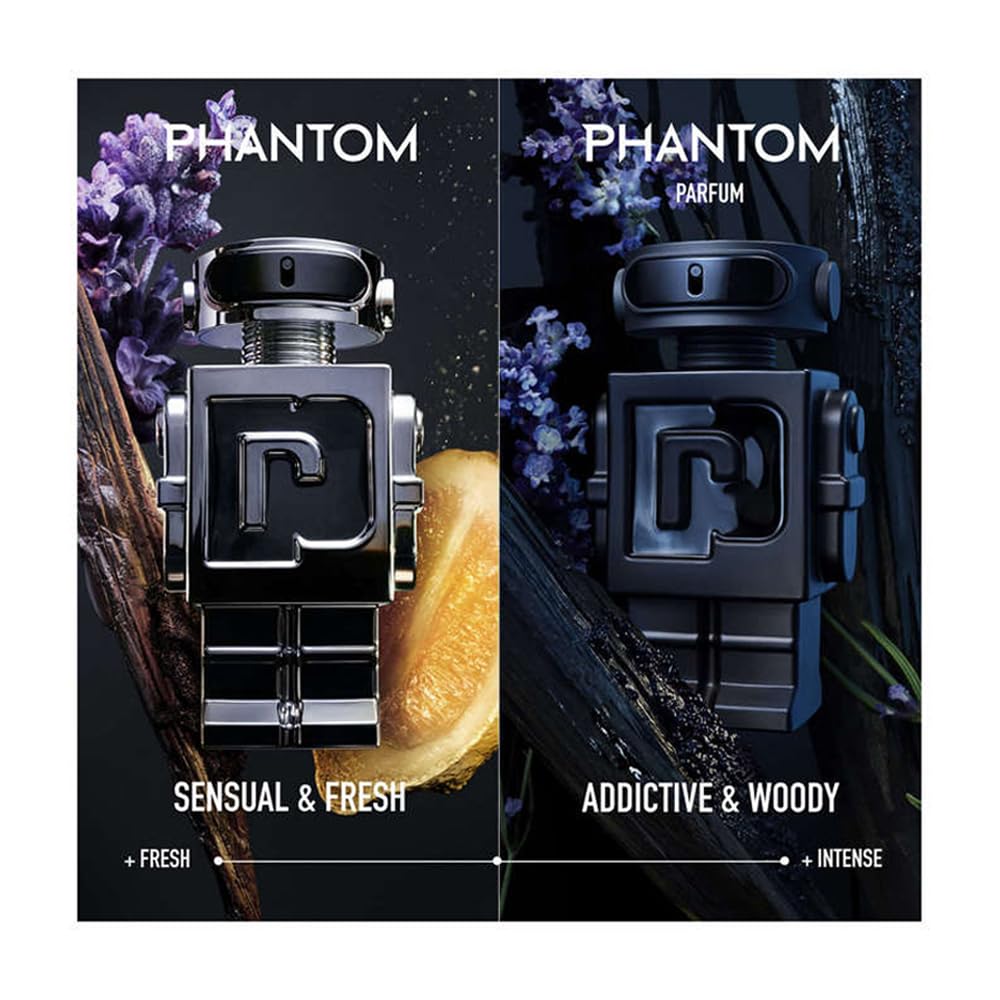 Paco Rabanne Phantom spray action with a fresh lemon-vetiver opening