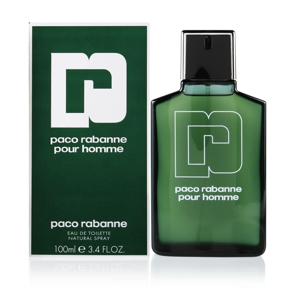 Paco Rabanne Pour Homme bottle showcases timeless design for everyday confidence.